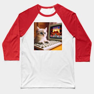 Kitty playing Doom Baseball T-Shirt